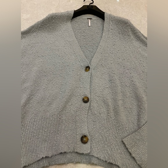 Free People “Found My Friend Cardi” In Aqua Haze Size L - Picture 8 of 12